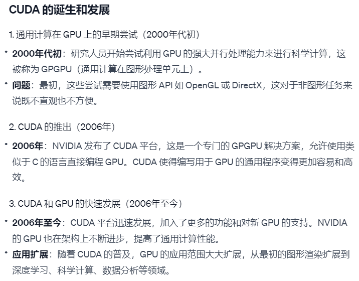 history of cuda